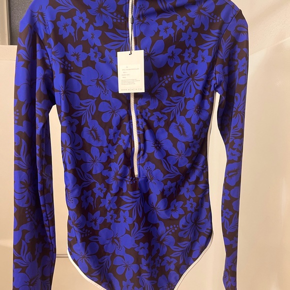 SALE LIMITED EDITION PRINT 🎉 NWT ACACIA ALAU EKUKAI PIPED FULL PIECE SZ L - Picture 3 of 7
